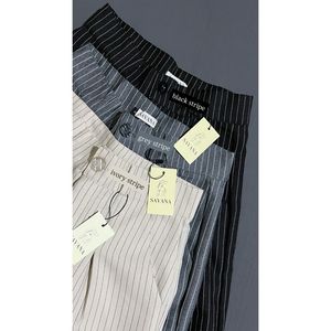 CELANA loose pants korea stripe hitam