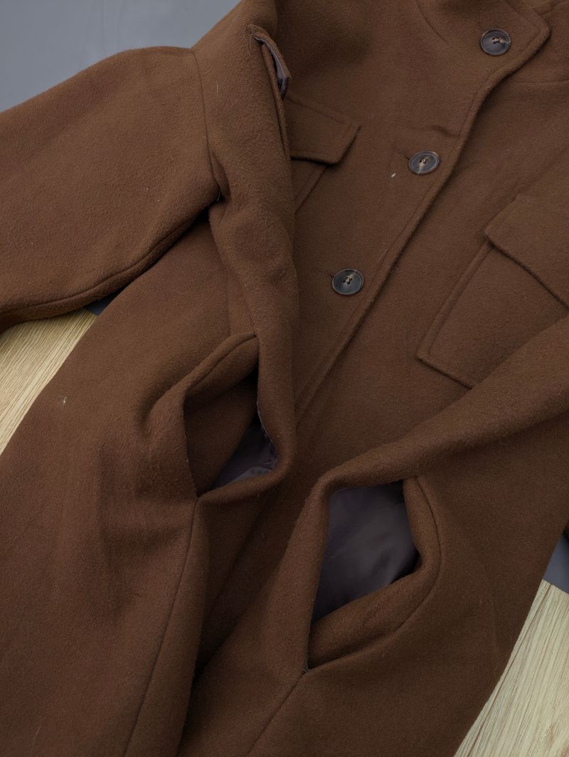 WOOL CASUAL BROWN JACKET, foto 5