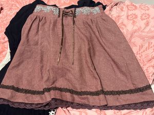 axes femme red skirt