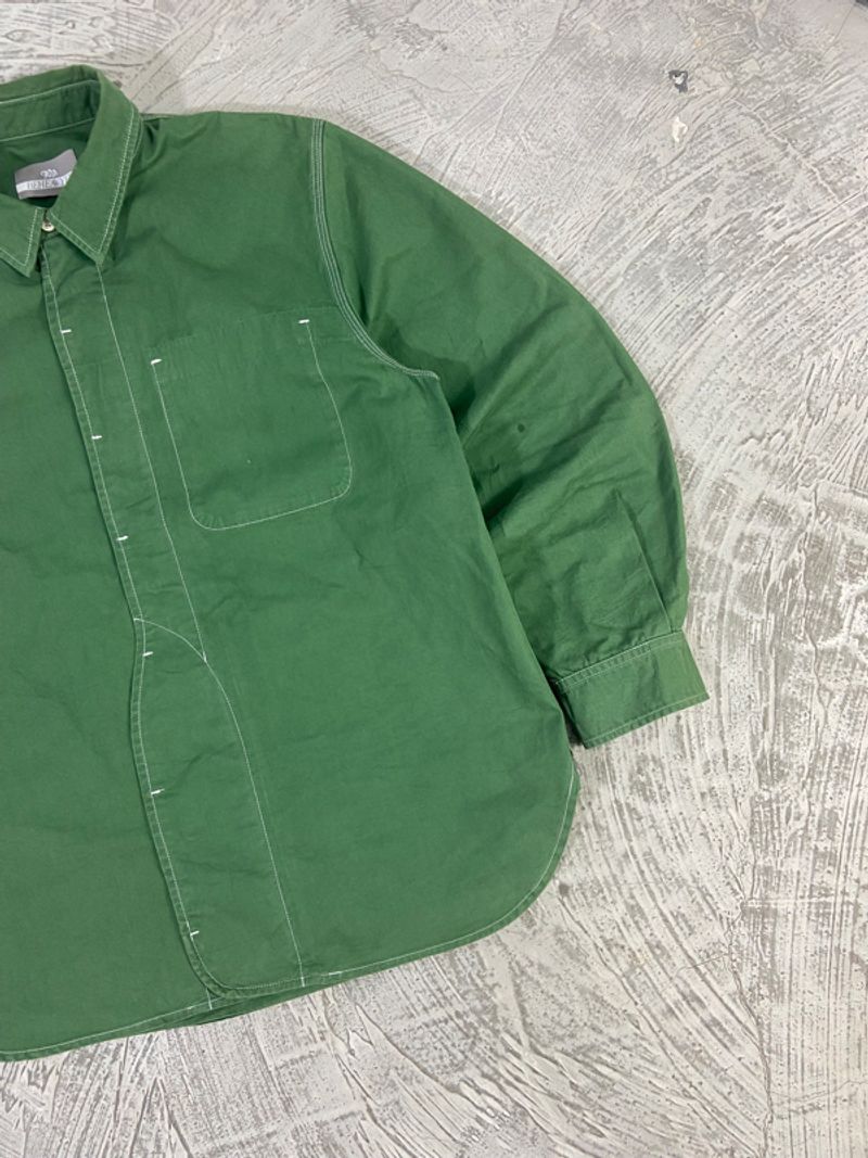 BEHEAVYER L/S Green Contrast Stitching, foto 4
