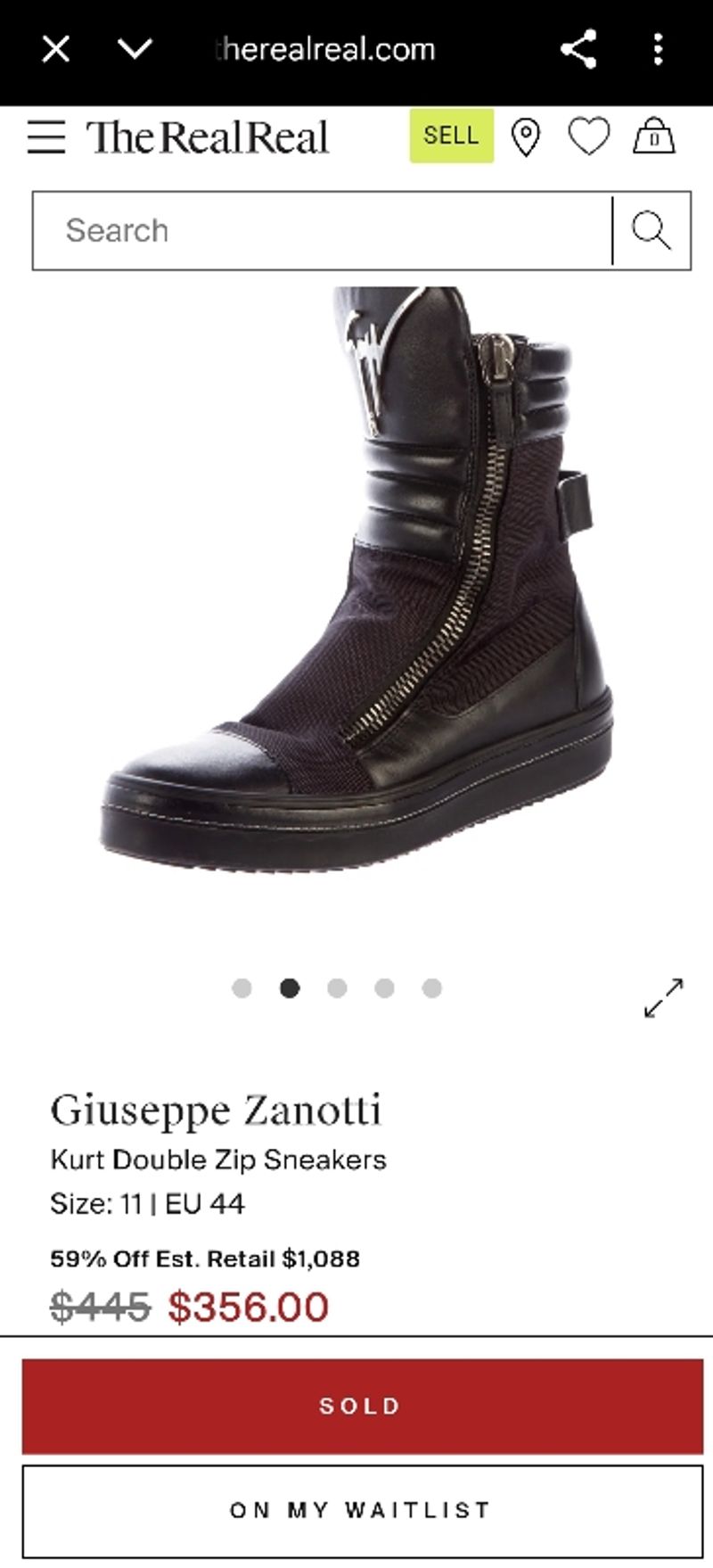 Giuseppe Zanotti 
Kurt double zip high-top Sneaker, foto 10