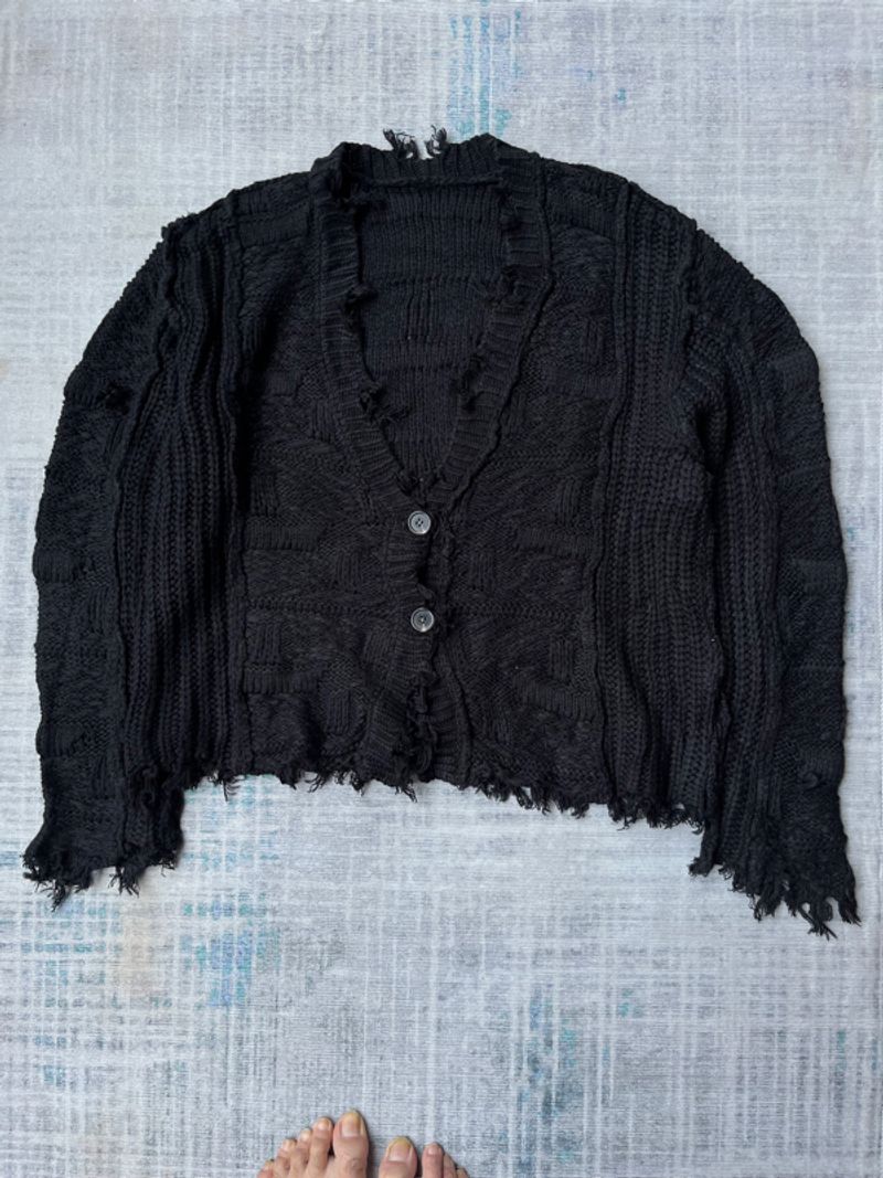 distressed ripped cardigan, foto 2
