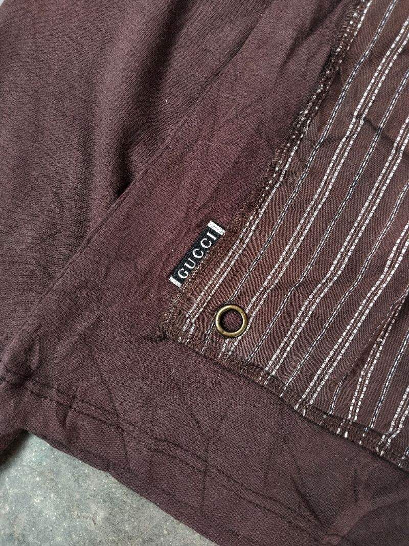 Vintage gucci turtle neck stripe shirt, foto 5