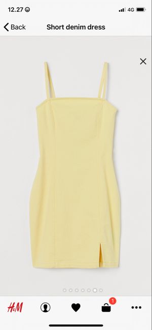 Denim dress H&M yellow