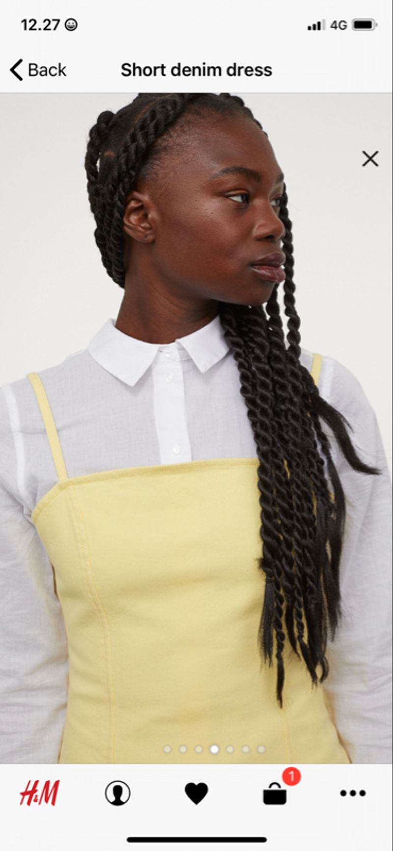 Denim dress H&M yellow, foto 5
