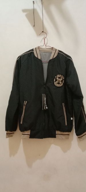 Jaket bomber bolak balik uniseks ukuran M