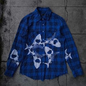 Kemeja Flanel Amiri Shark Size : S