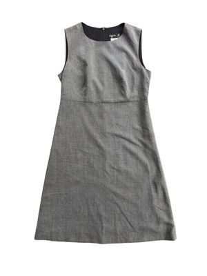 Agnes B. Shift Dress Sleeveless Black Houndstooth EUE