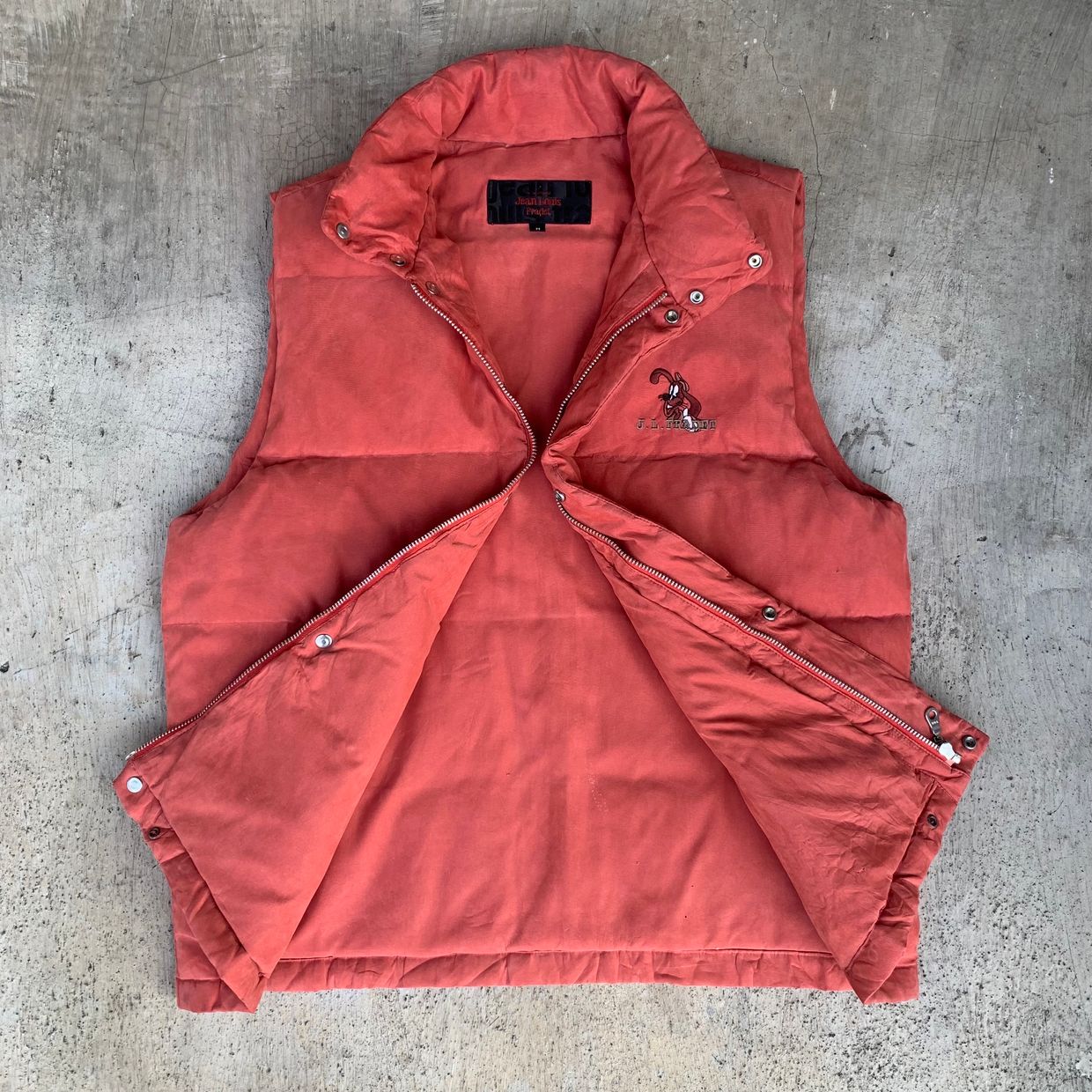 Jean Louis Fradet Vintage Streetwear Vest Pria red