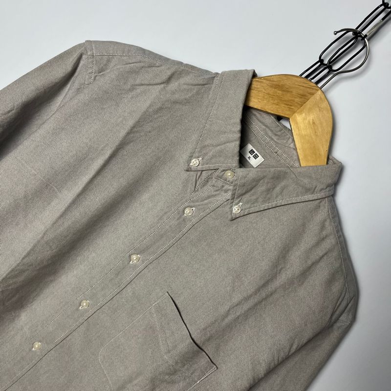 Uniqlo Grey Vintage Button Shirt, foto 5