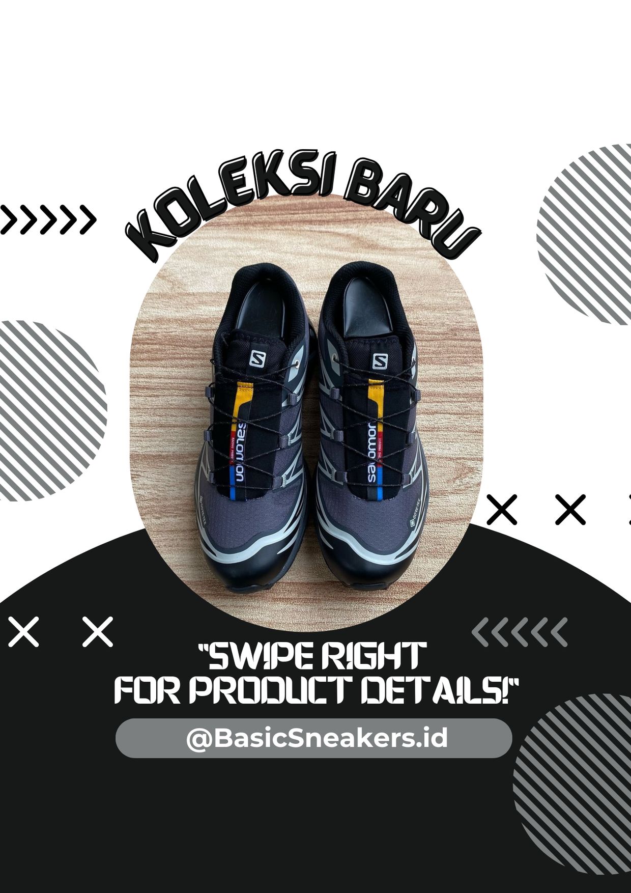 Salomon Sportswear Casual Sneakers Pria white gray