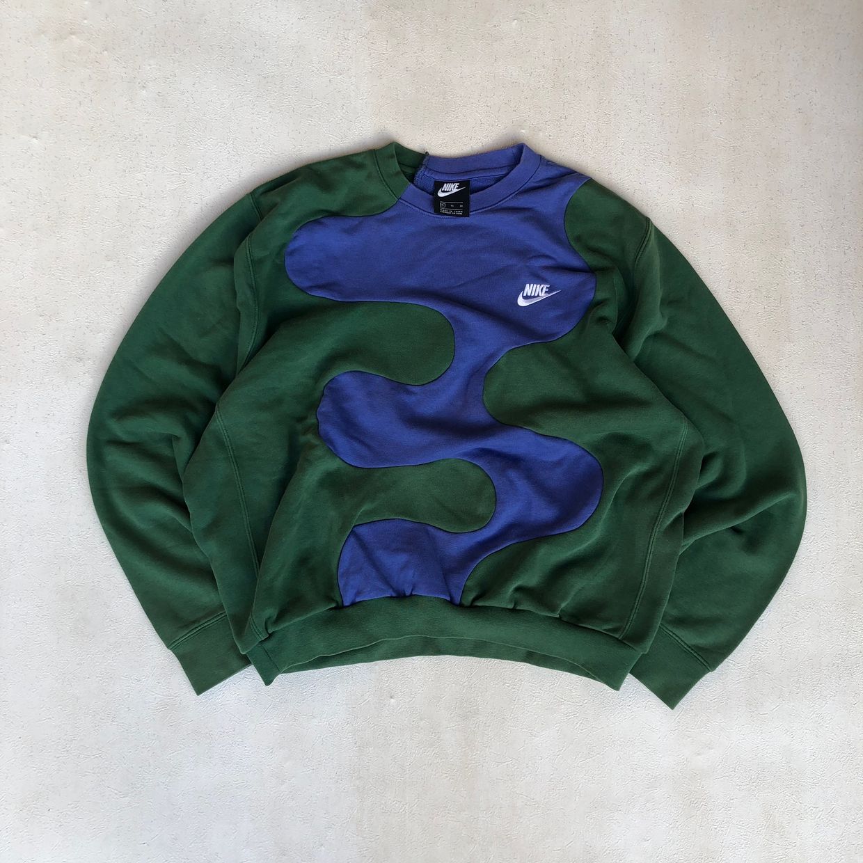 Nike Reworked Sweater Pria green blue