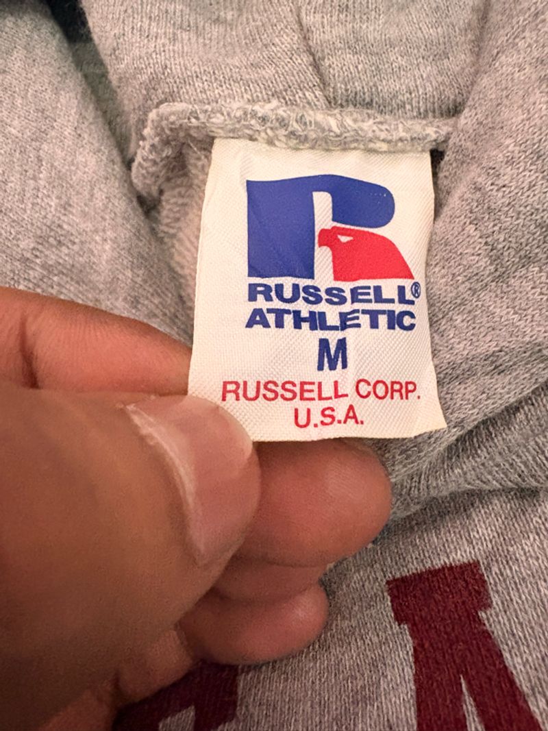 Russell Athletic grey pullover fleece hoodie, foto 5