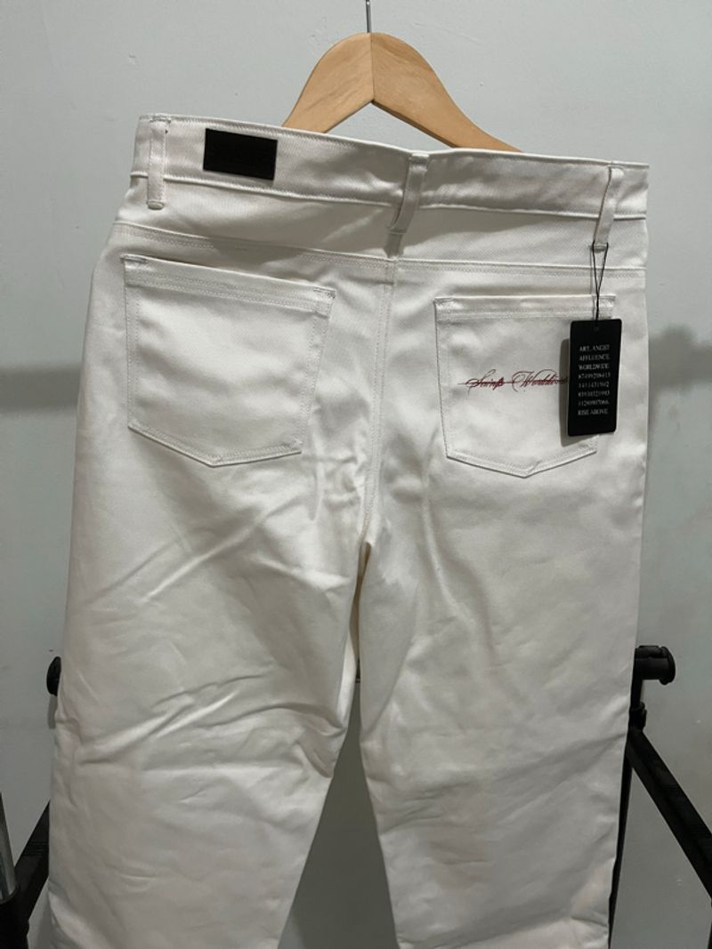 SAINTPJKT WHITE TROUSER PANTS, foto 2