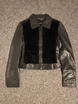 fur jacket black