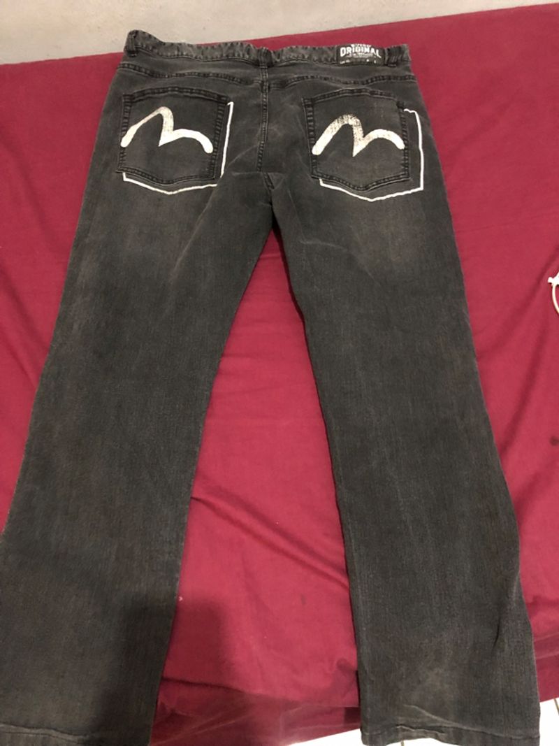 Evisu Jeans Denim Hitam, foto 6