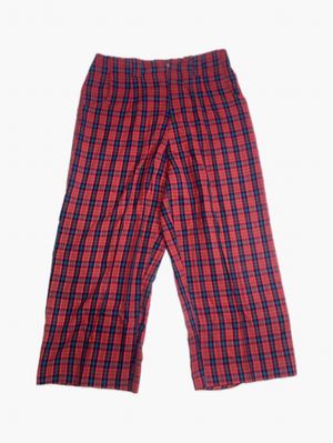 Tartan pants hand made, Merah (Red)