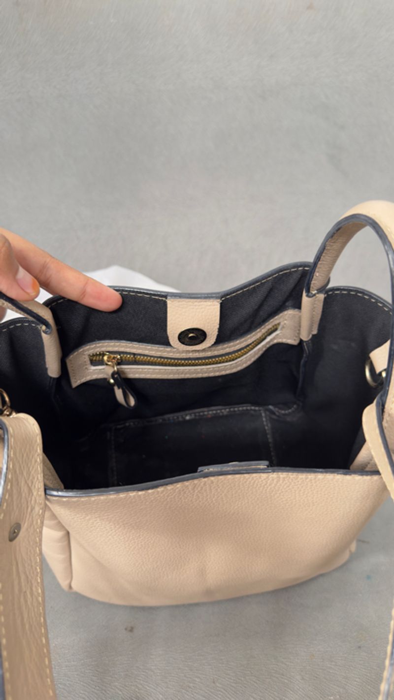 Tas Kulit Garut Tas Shoulder Beige, foto 6