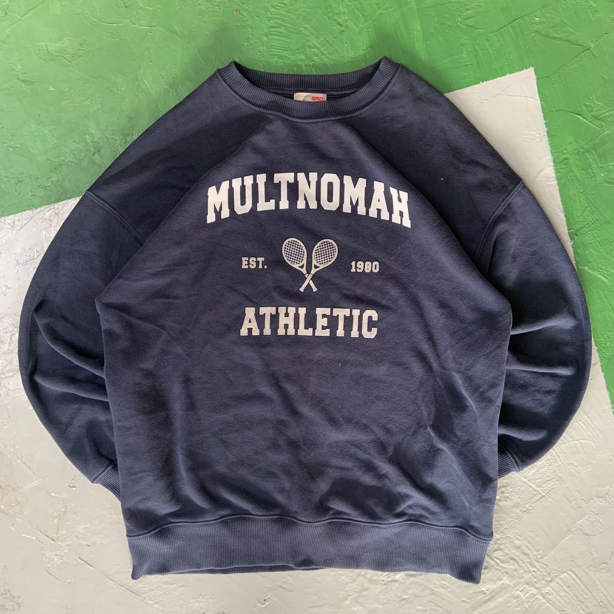 Spao Streetwear Y2K Sweater Pria navy