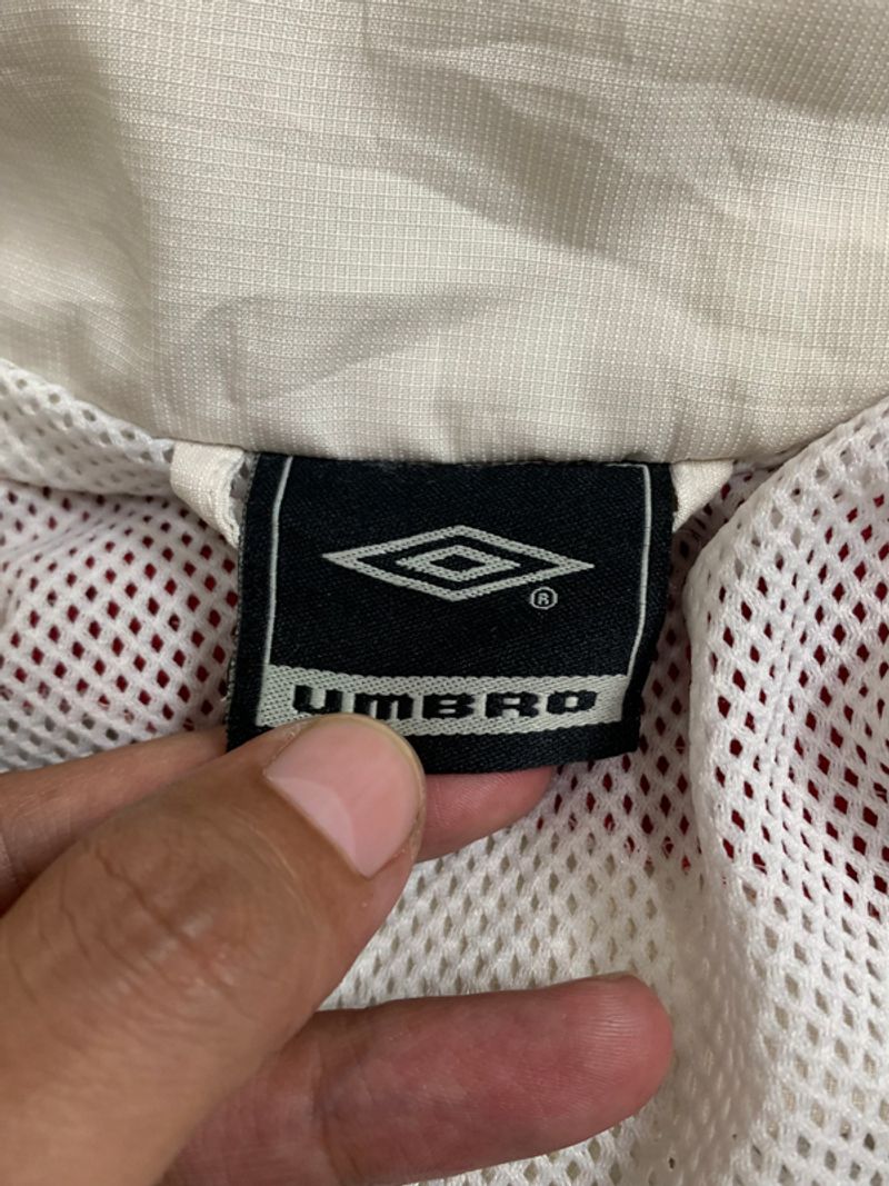 Y2K Umbro Red & White Colour Windbreaker Jacket, foto 7