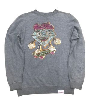Diamond Supply Co Ben Baller Lil Cutty Charcoal Grey Crewnec