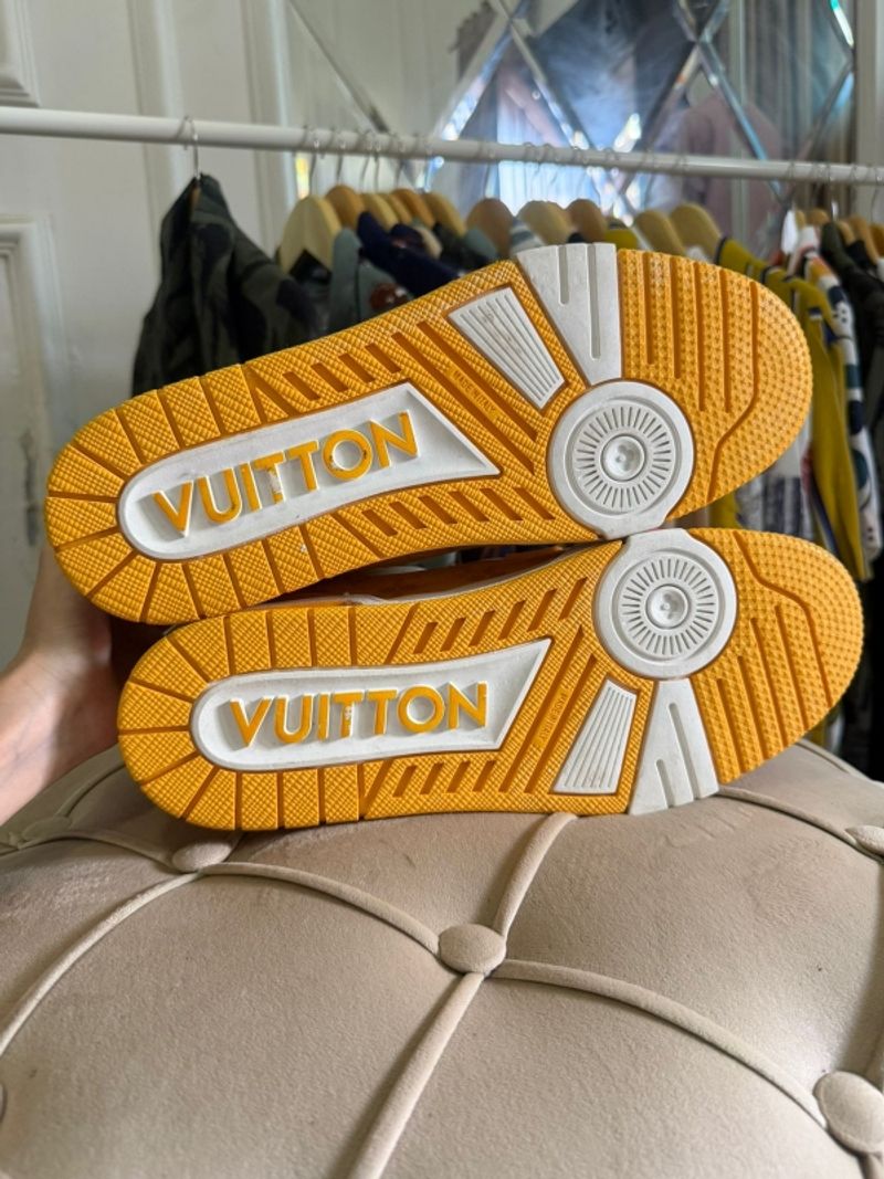 Louis Vuitton Trainer Sneaker White and Yellow, foto 5