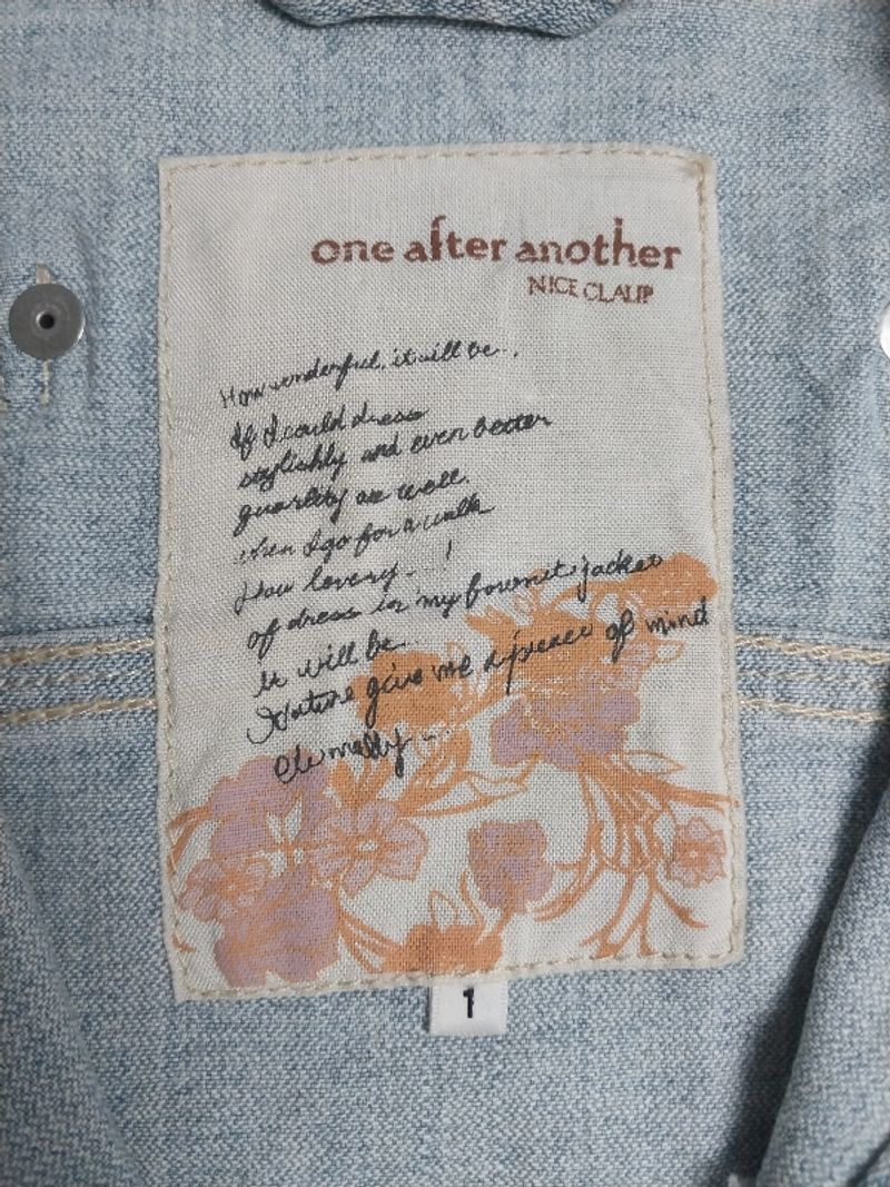 "One After Another" Type II Trucker Denim Jacket Light Blue, foto 4