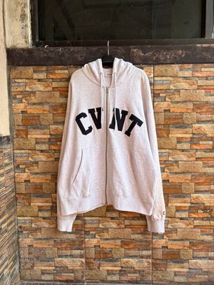 [Termurah] Covernat Oversized Double Zip Misty Grey Hoodie
