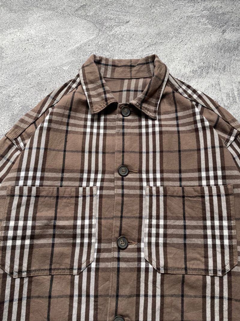 GU Plaid Button Up outer big pocket, foto 2