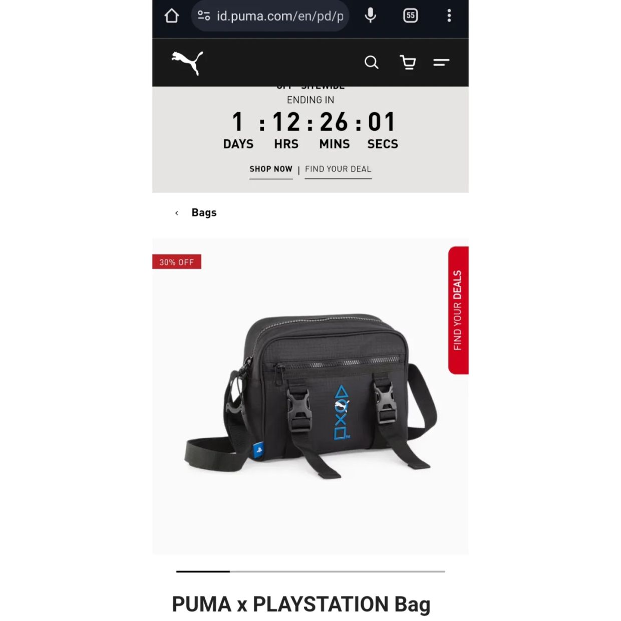Puma Casual Bag Pria black, foto 8
