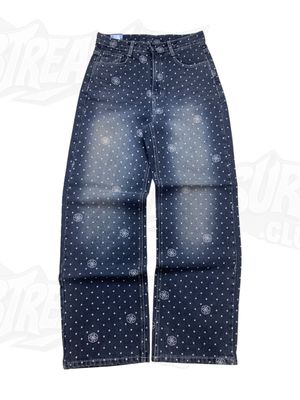 “e.p.l” washed unique jeans pants