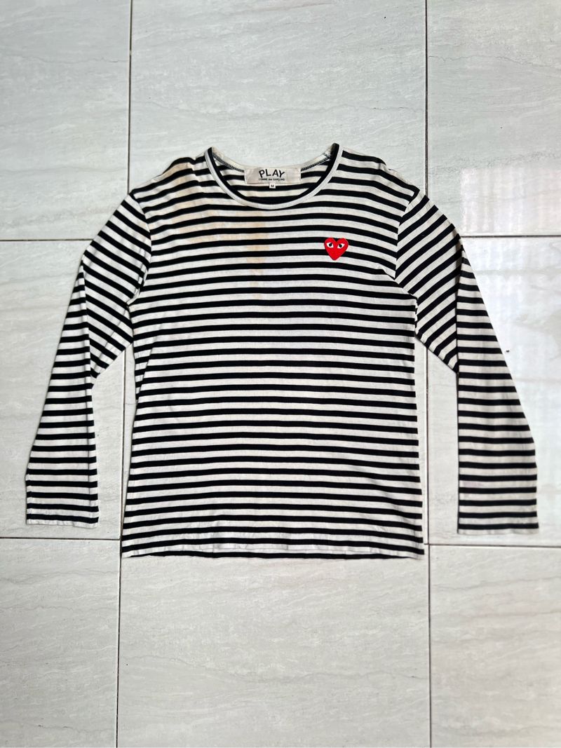 Comme Des Garcons Play Striped T-shirt, foto 4