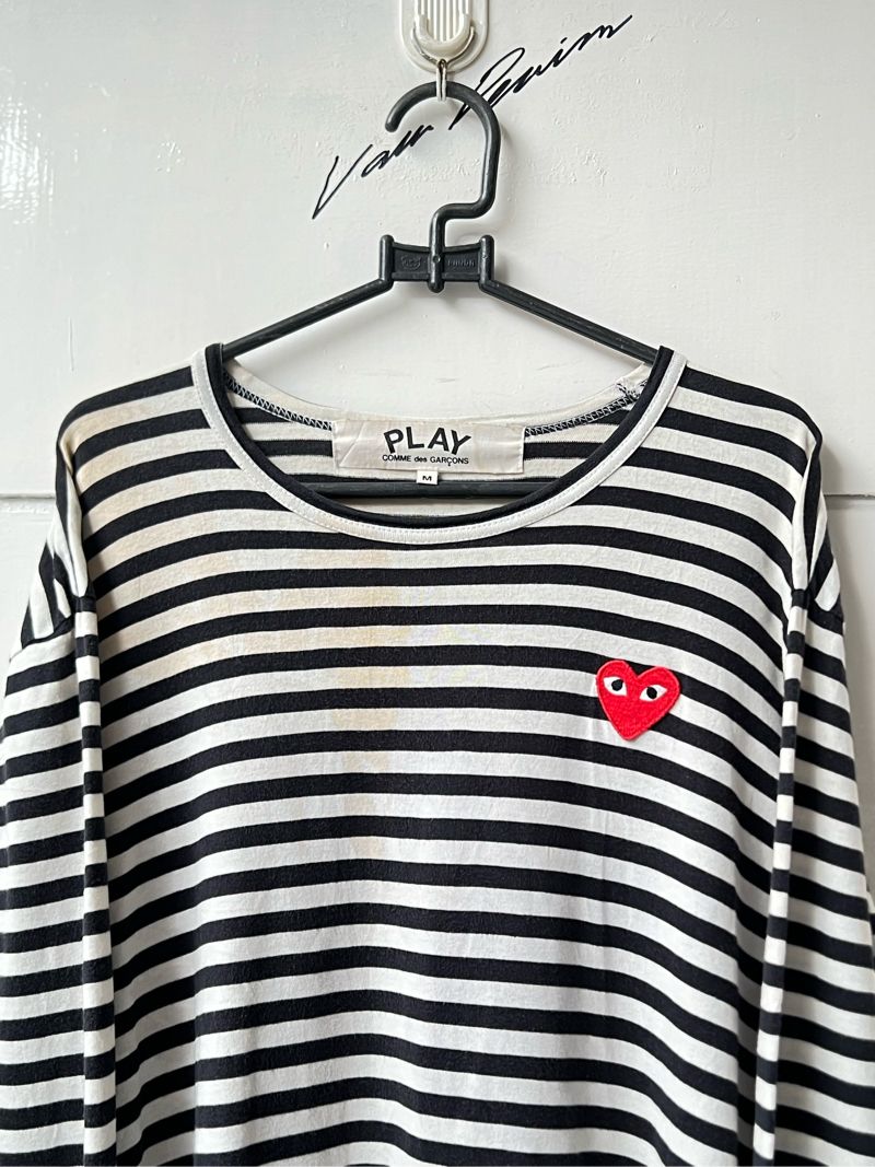 Comme Des Garcons Play Striped T-shirt, foto 3