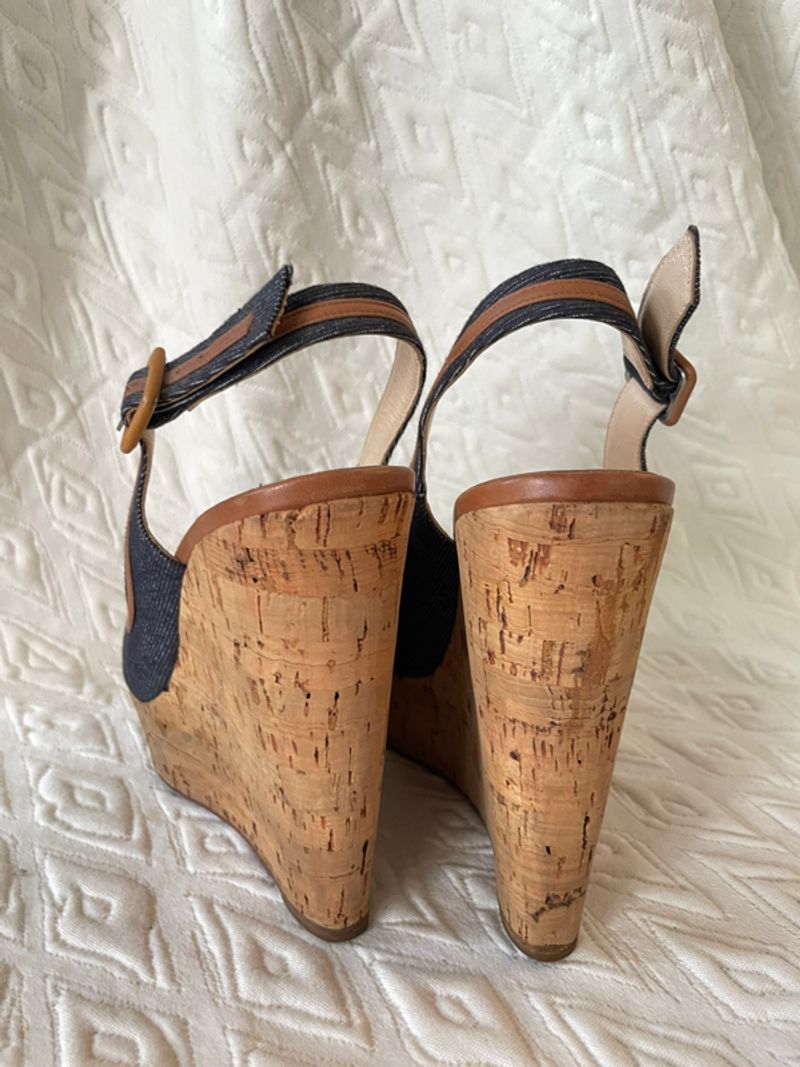 Christian Louboutin Wedge Peep Toe Slingback, foto 3