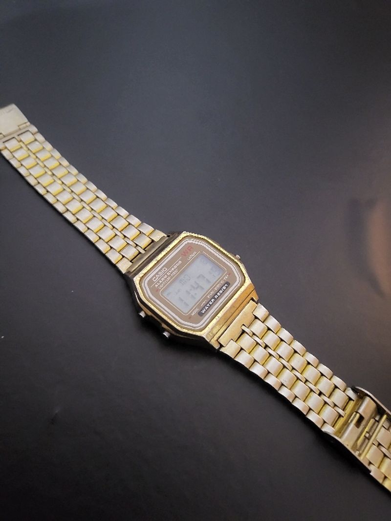 Jam Casio A 159 W Gold, foto 4