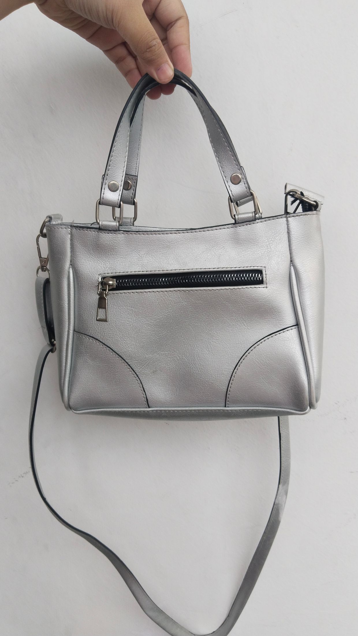 Minimalist Handbag Wanita silver