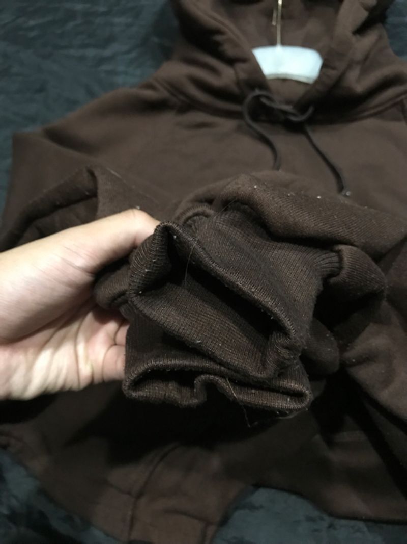 PULL HOODIE OVERSIZE LENGAN BALLON BROWN, foto 4