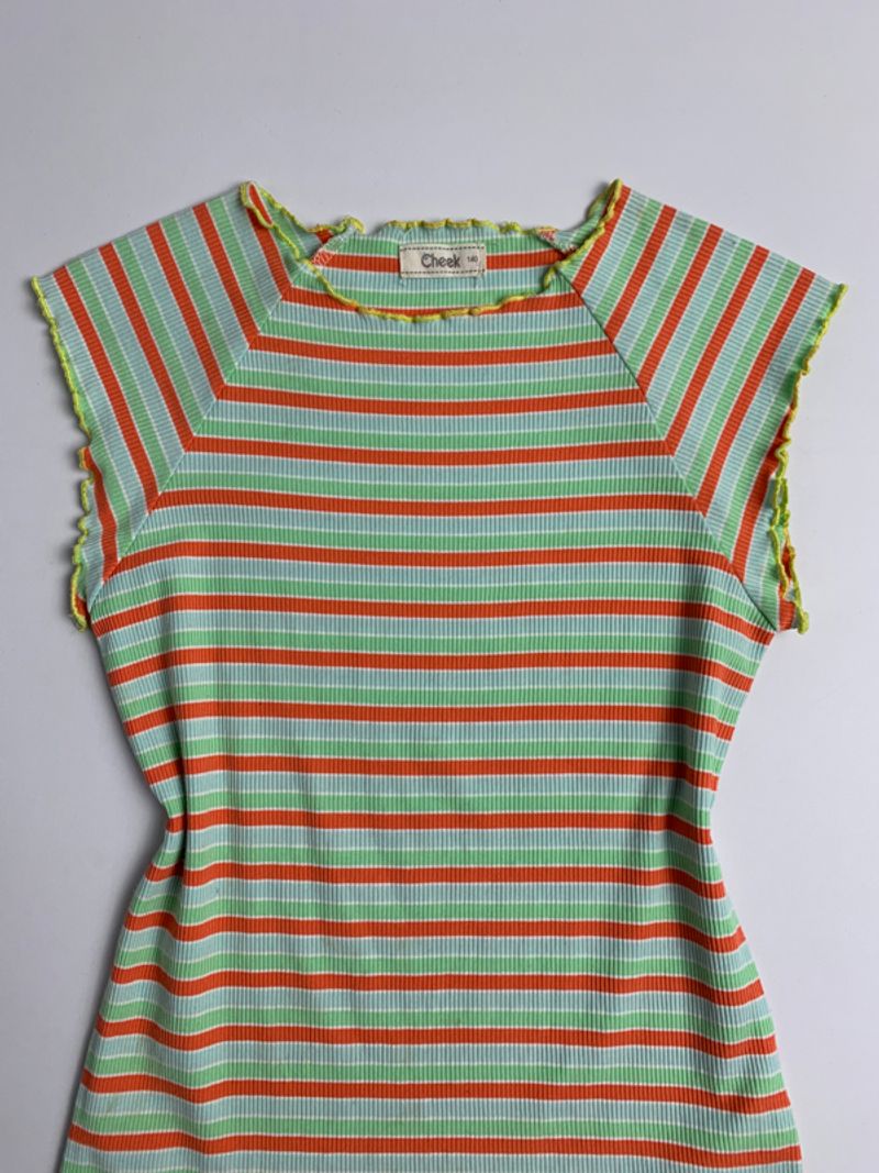 Y2k Cheek Baby Tee With Stripe Multicolor, foto 2