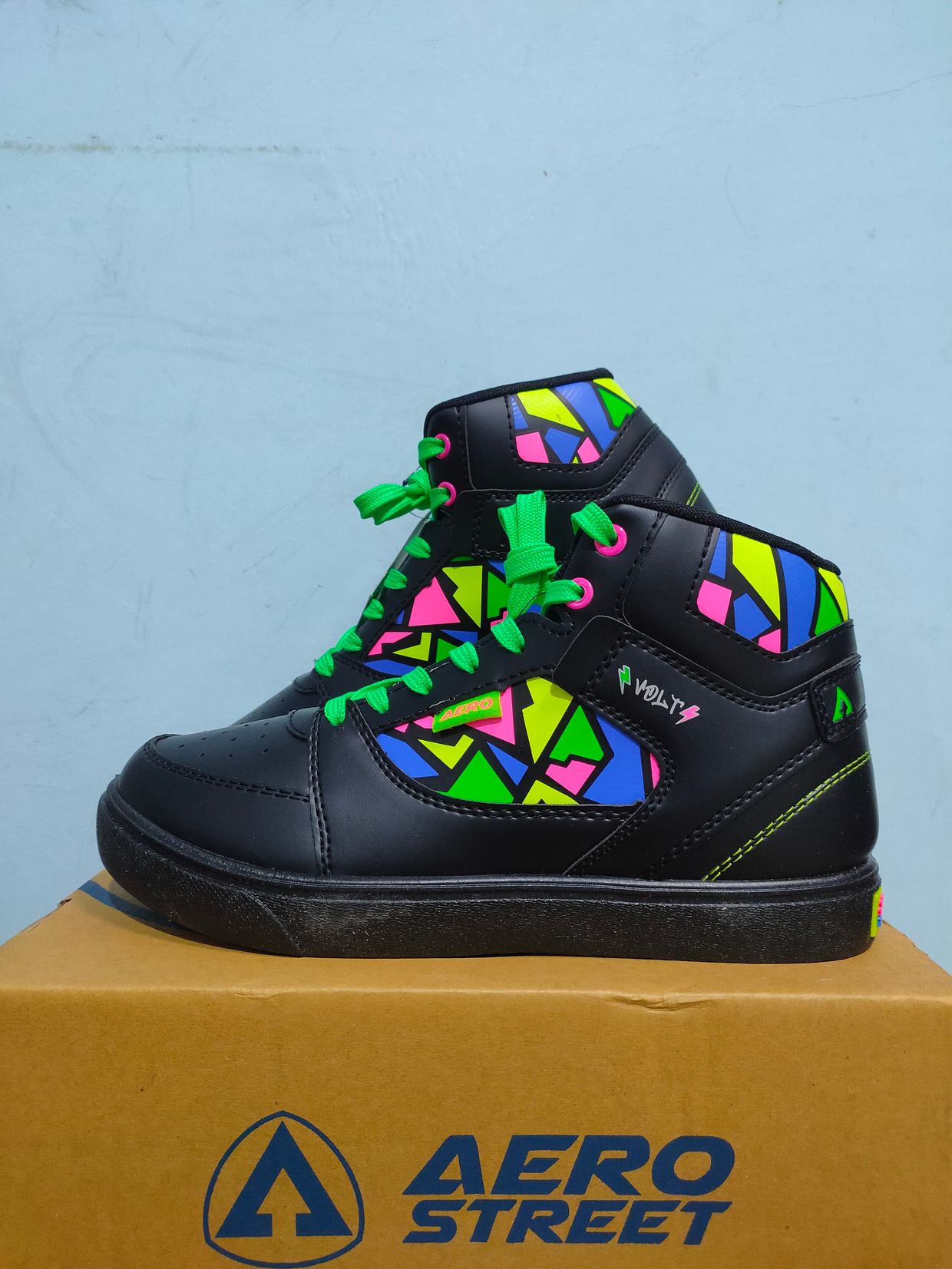 AeroStreet Casual Sneakers Pria green black