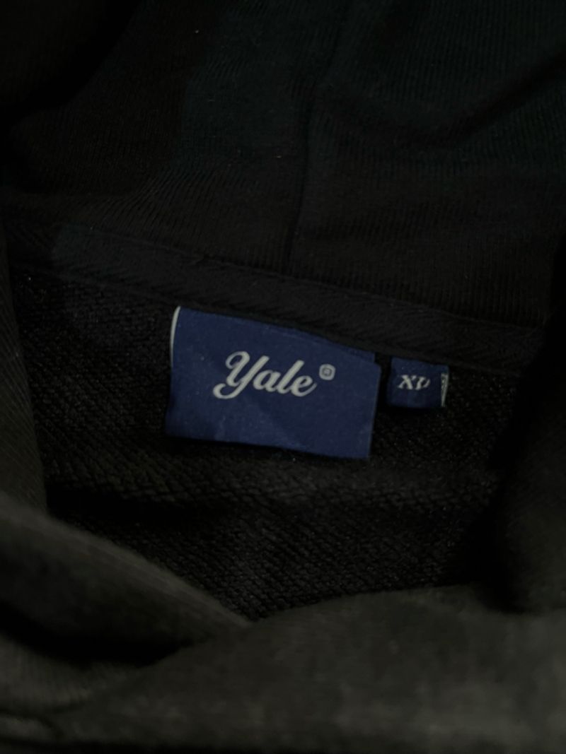 YALE HOODIE LOGO TIMBUL BLACK, foto 5