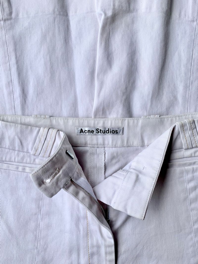 ACNE STUDIOS WOMENS WHITE SHORT PANTS, foto 2