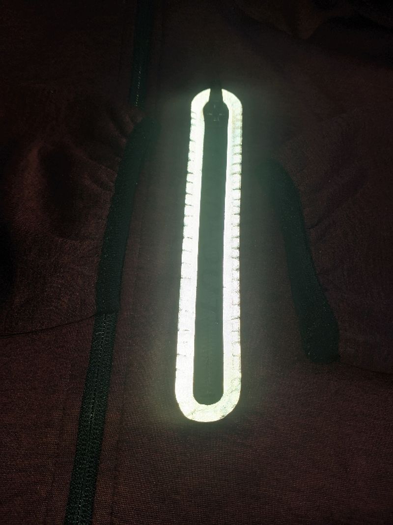 Find-out tech reflective zip hoodie maroon, foto 5