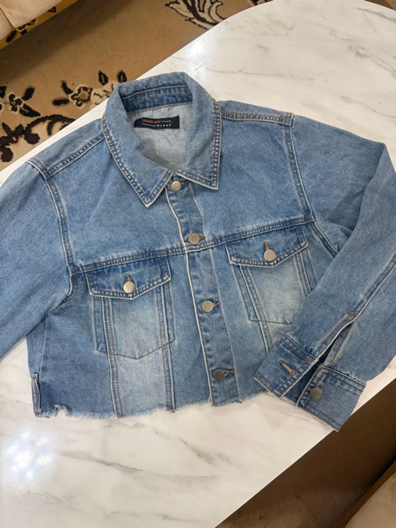 Crop top denim leader jack blank, foto 3