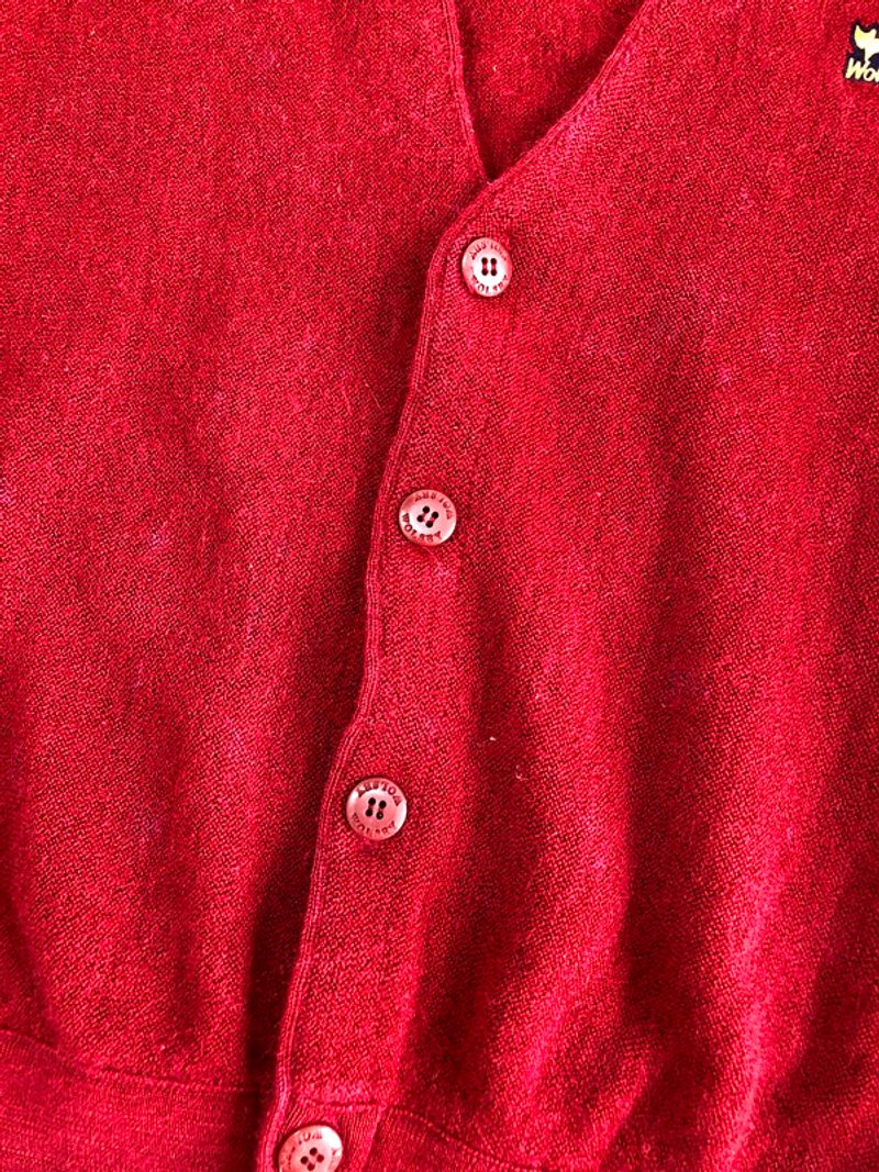 Vintage Wolsey Cardigan Red Cherry, foto 4