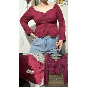 atasan wanita croptop
