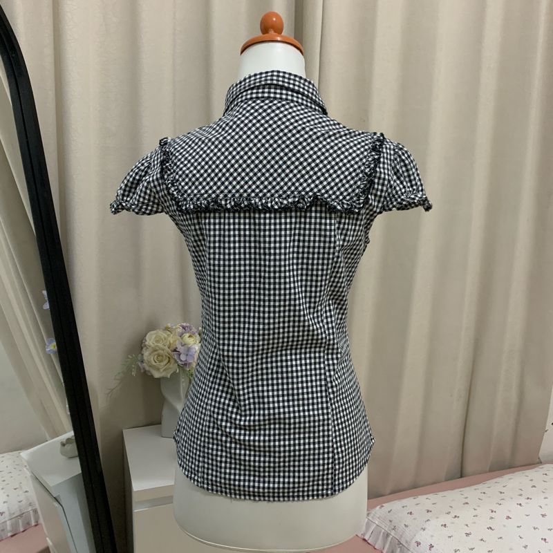 Gingham Ruffle Blouse, foto 5