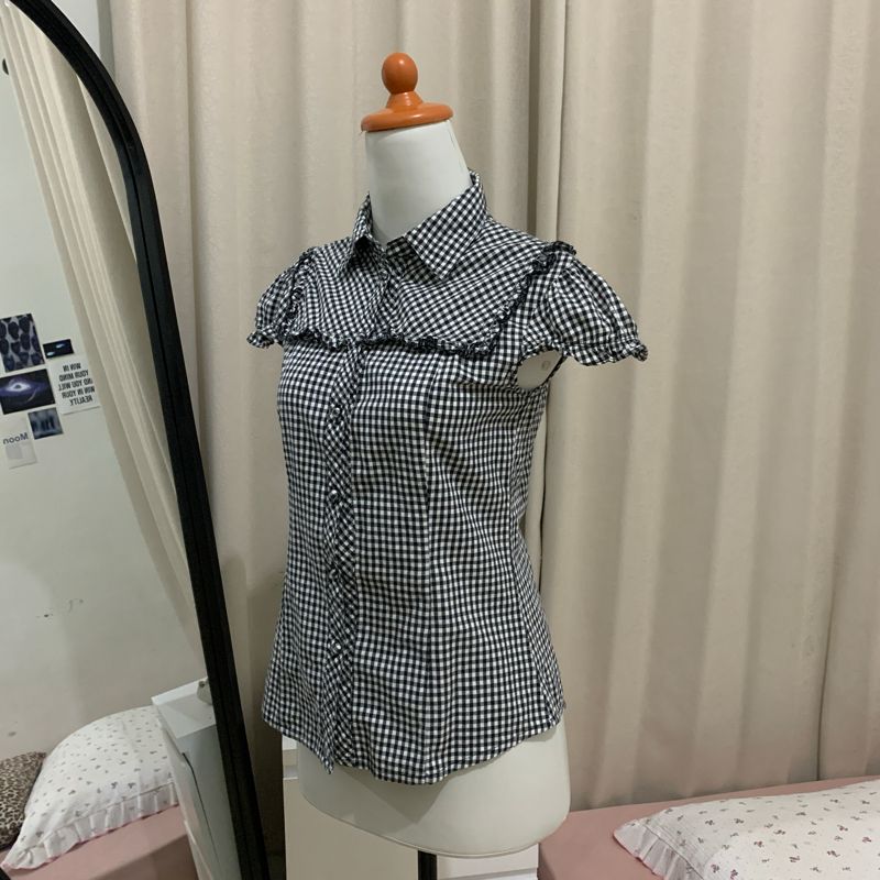 Gingham Ruffle Blouse, foto 4