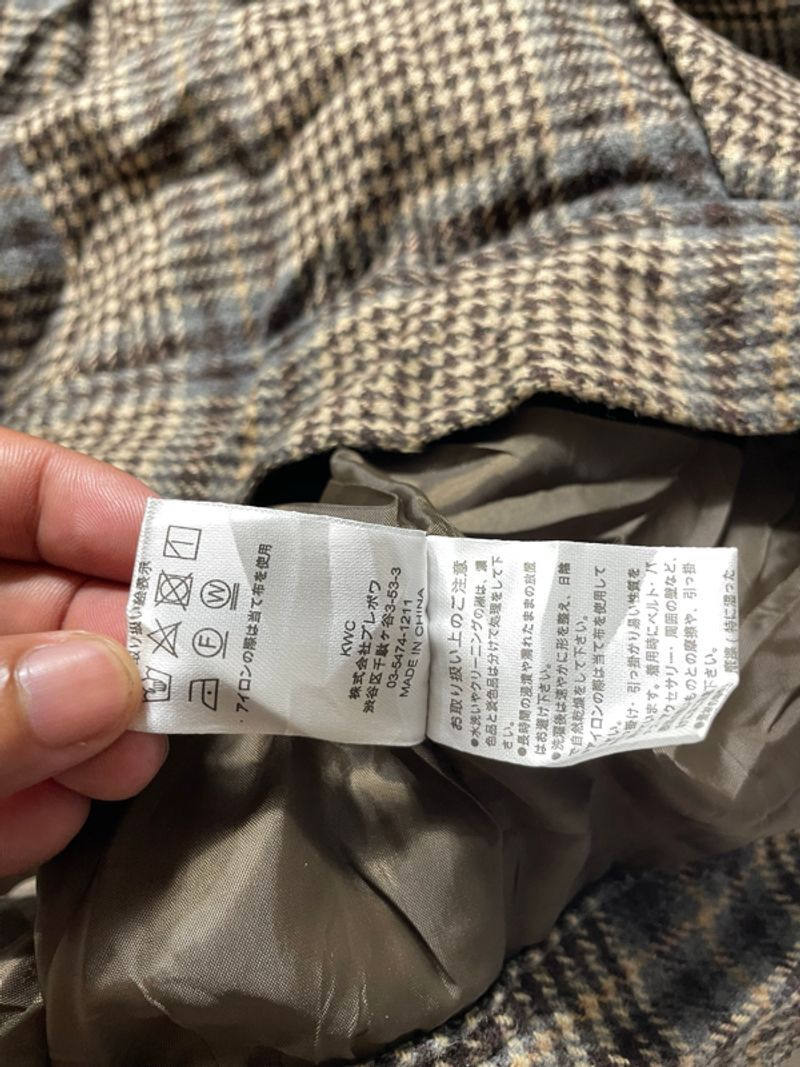 One way japan plaid wool outer shirt jacket, foto 5