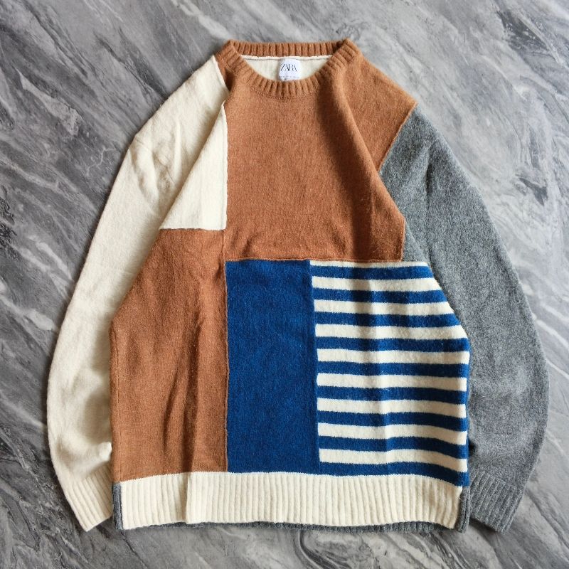 Knit Sweater Abstrak by ZARA, foto 3