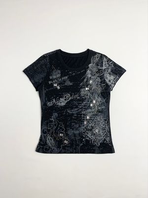 Y2k Neo Palm Spring Poem Graphic Goth